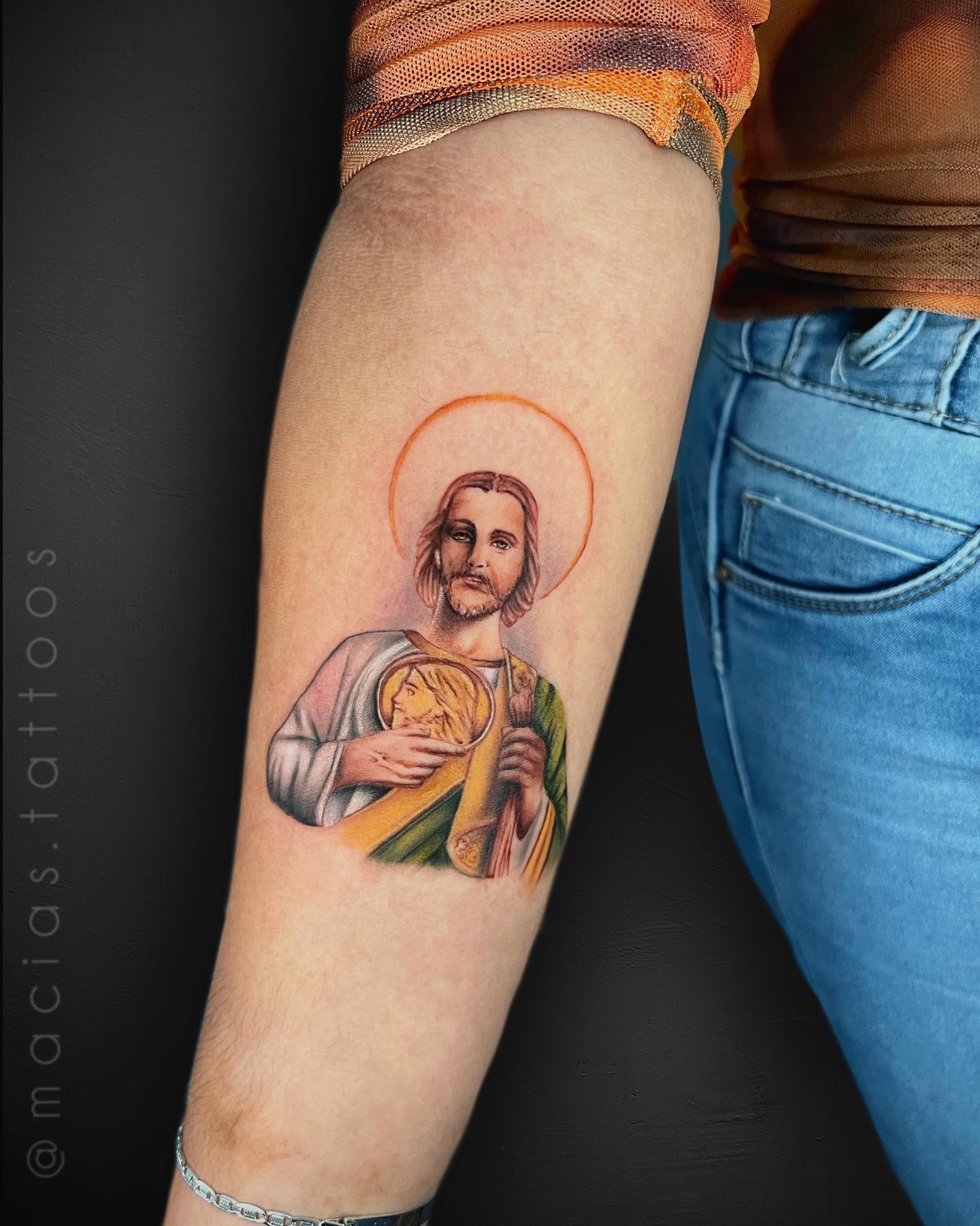Tatuaje Colorido de San Judas
