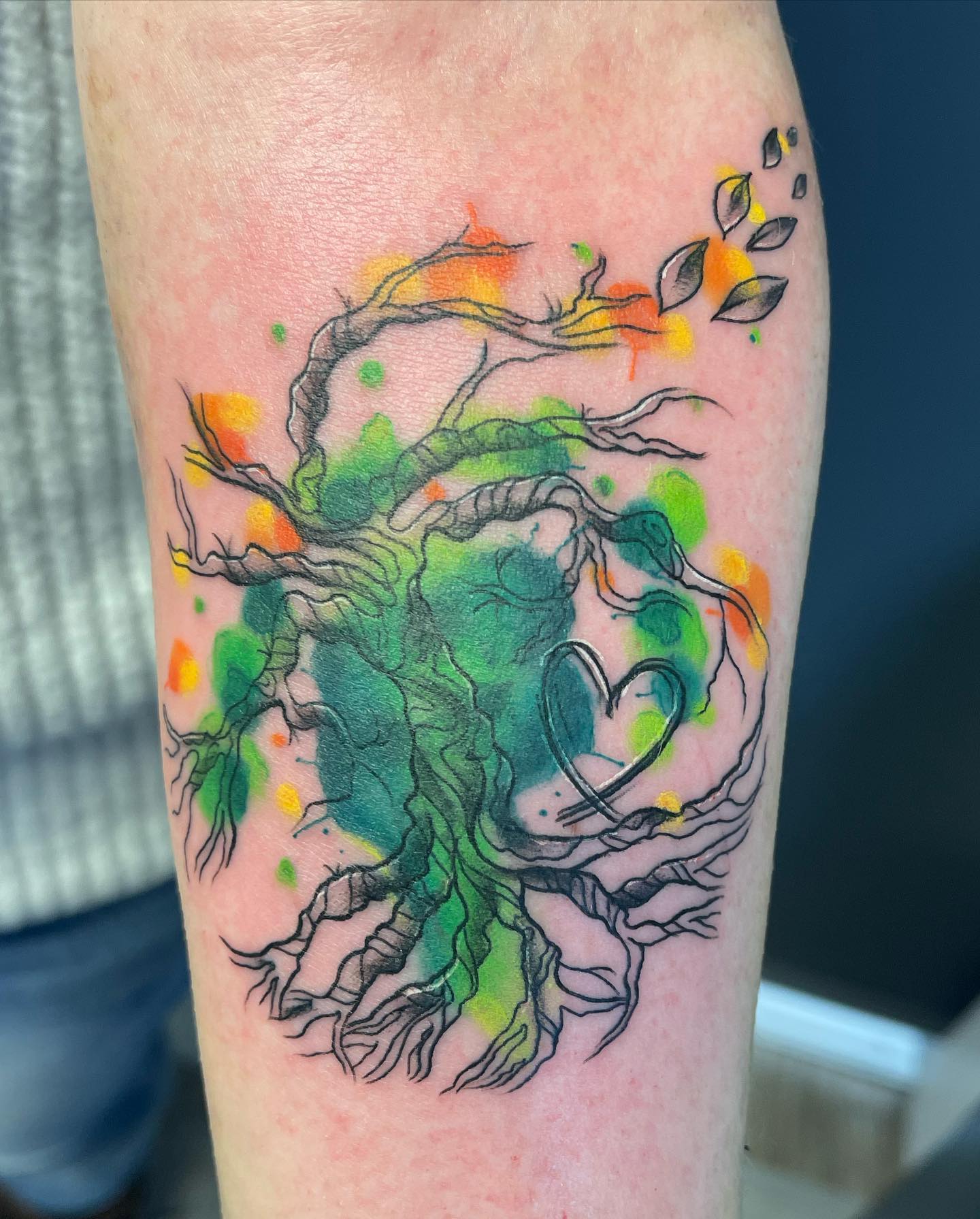 Tatuaje del Árbol de la Vida en el Antebrazo