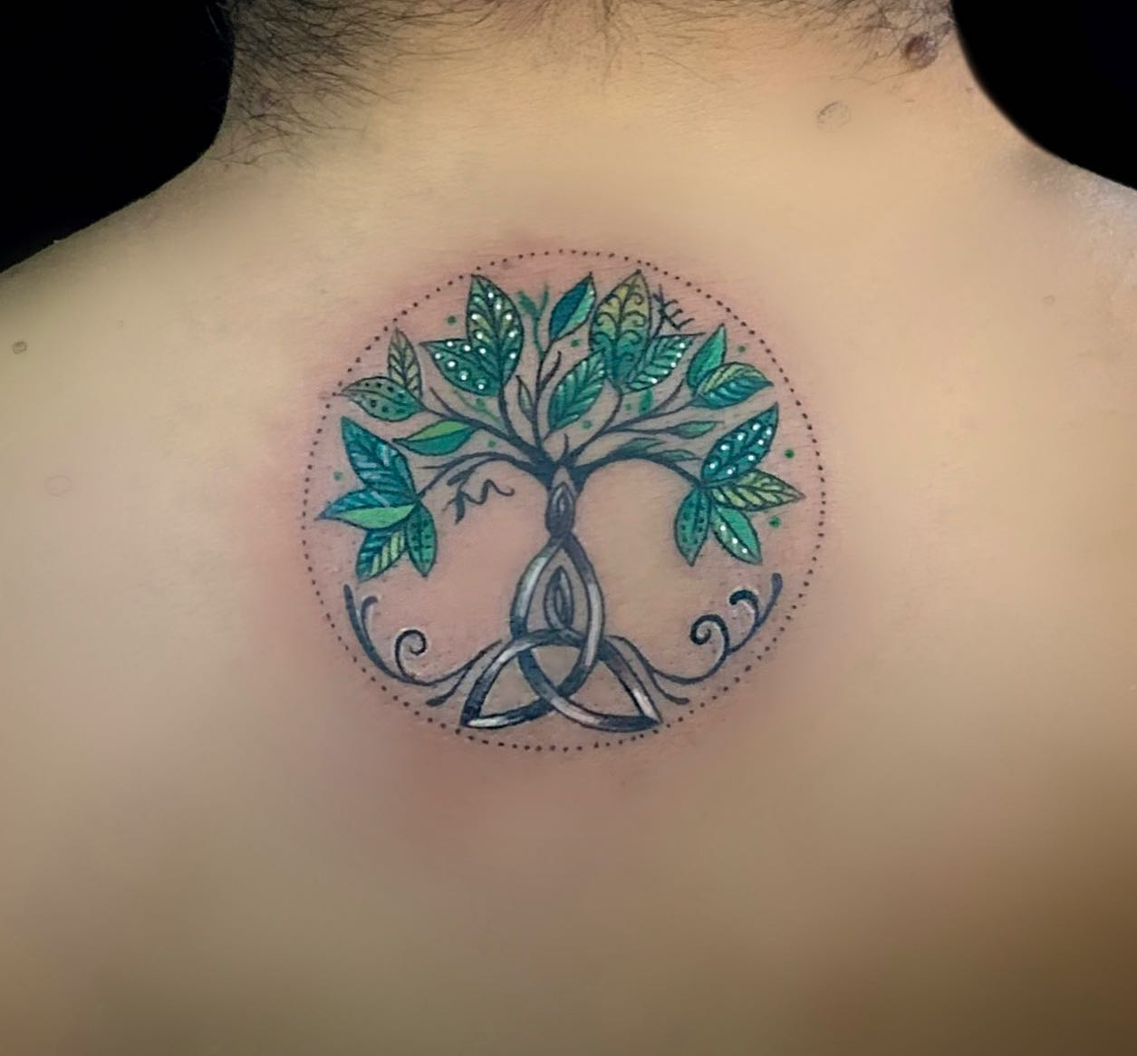 Tatuaje pequeño del círculo del Árbol de la Vida