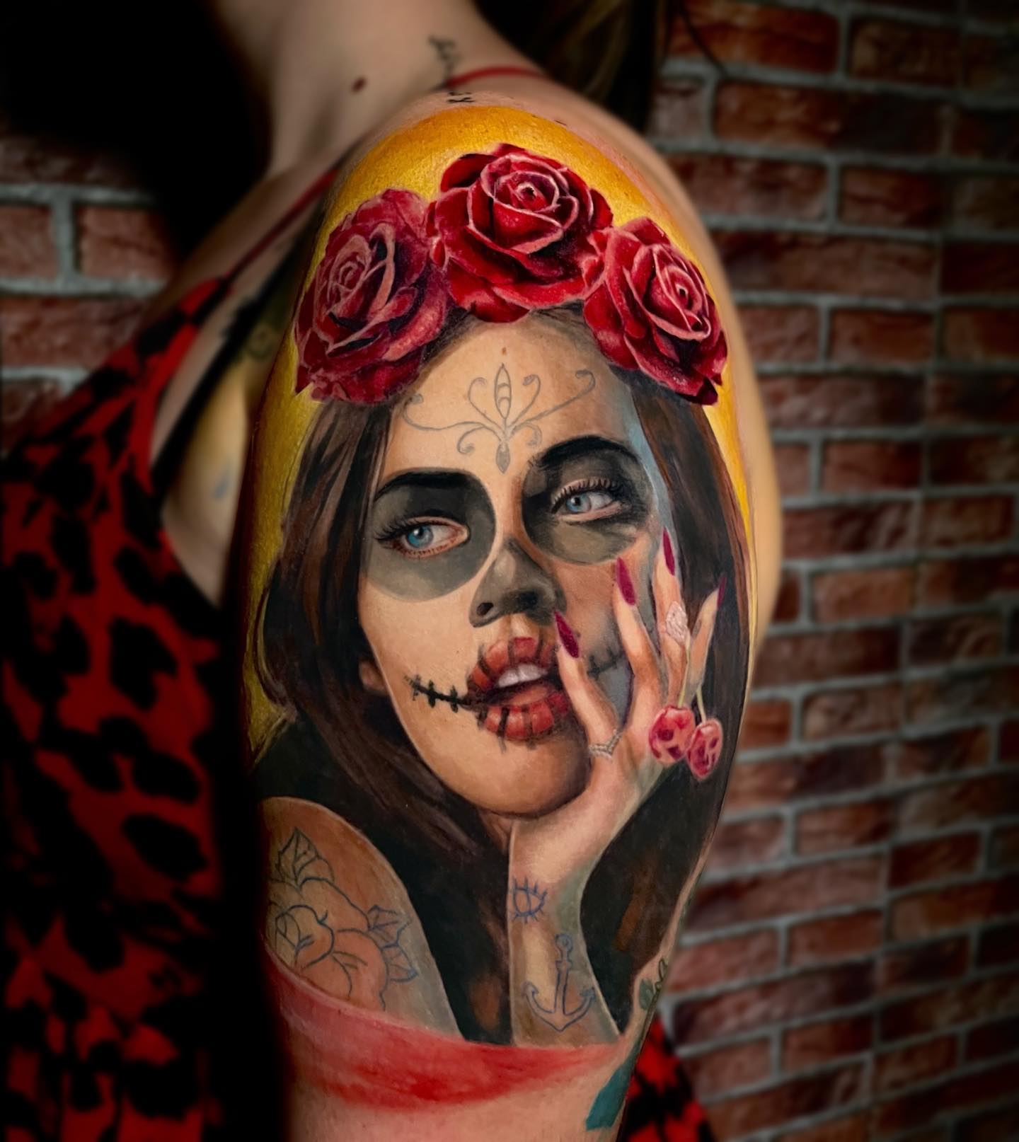 Artístico Tatuaje de Santa Muerte