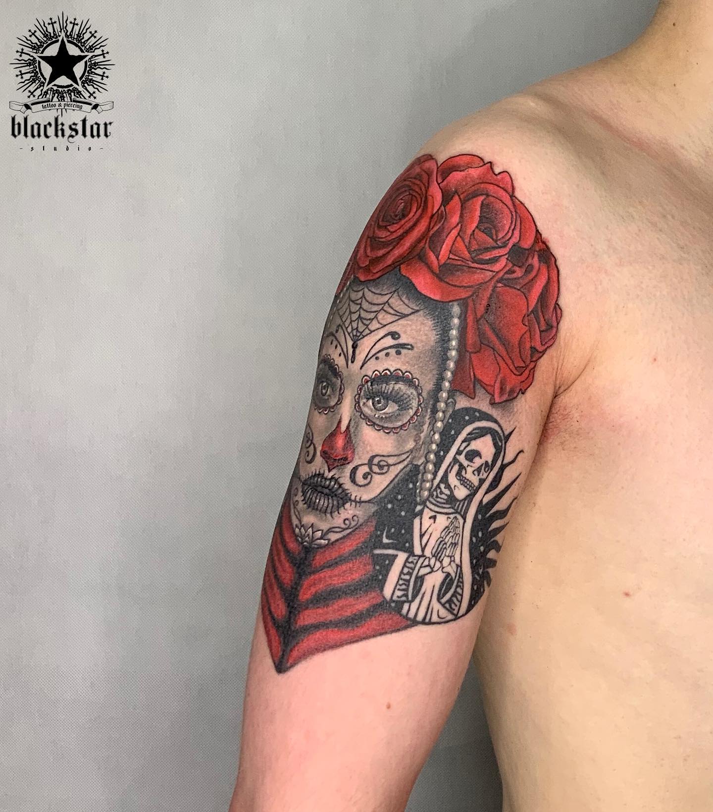 Tatuaje de Santa Muerte para hombres