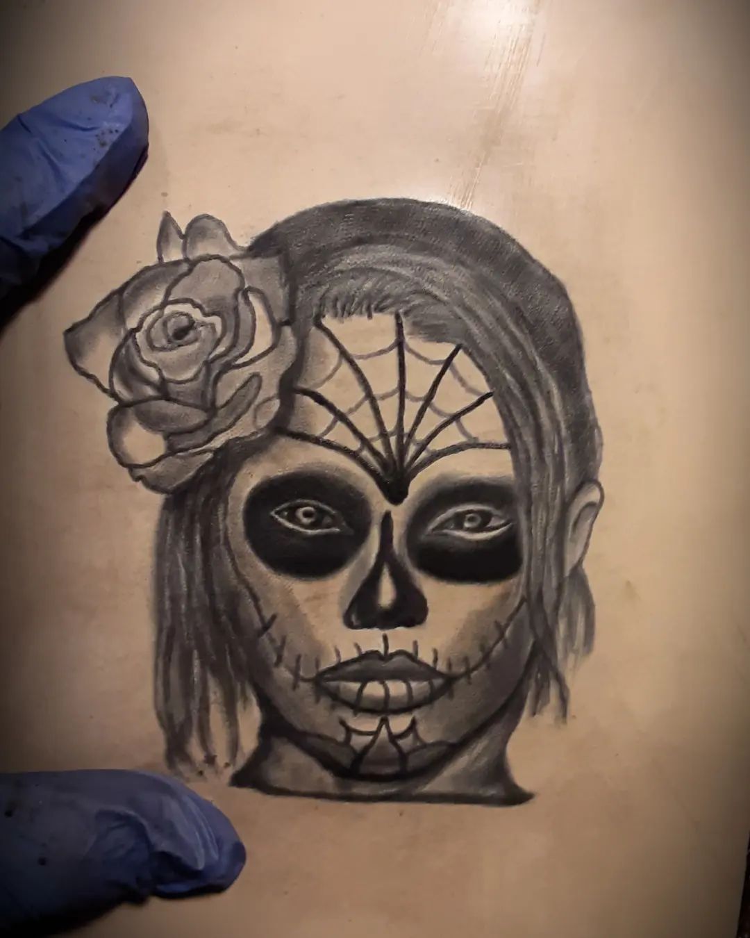 Tatuaje realista de Santa Muerte
