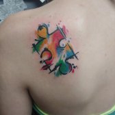 Pieza de rompecabezas Tatuaje de autismo