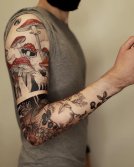 Tatuaje creativo en el brazo