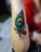 Tatuaje de pluma impresa